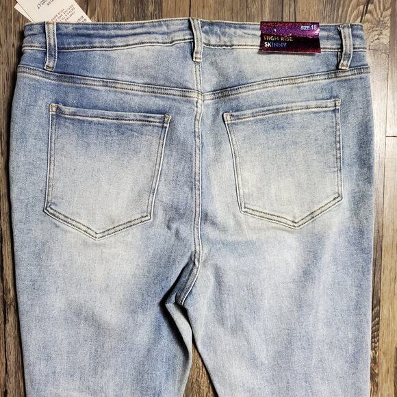 Haute Curve Women Raw Hem Casual Denim Jeans Size 18 Plus Soft Grunge Retro - Picture 8 of 8